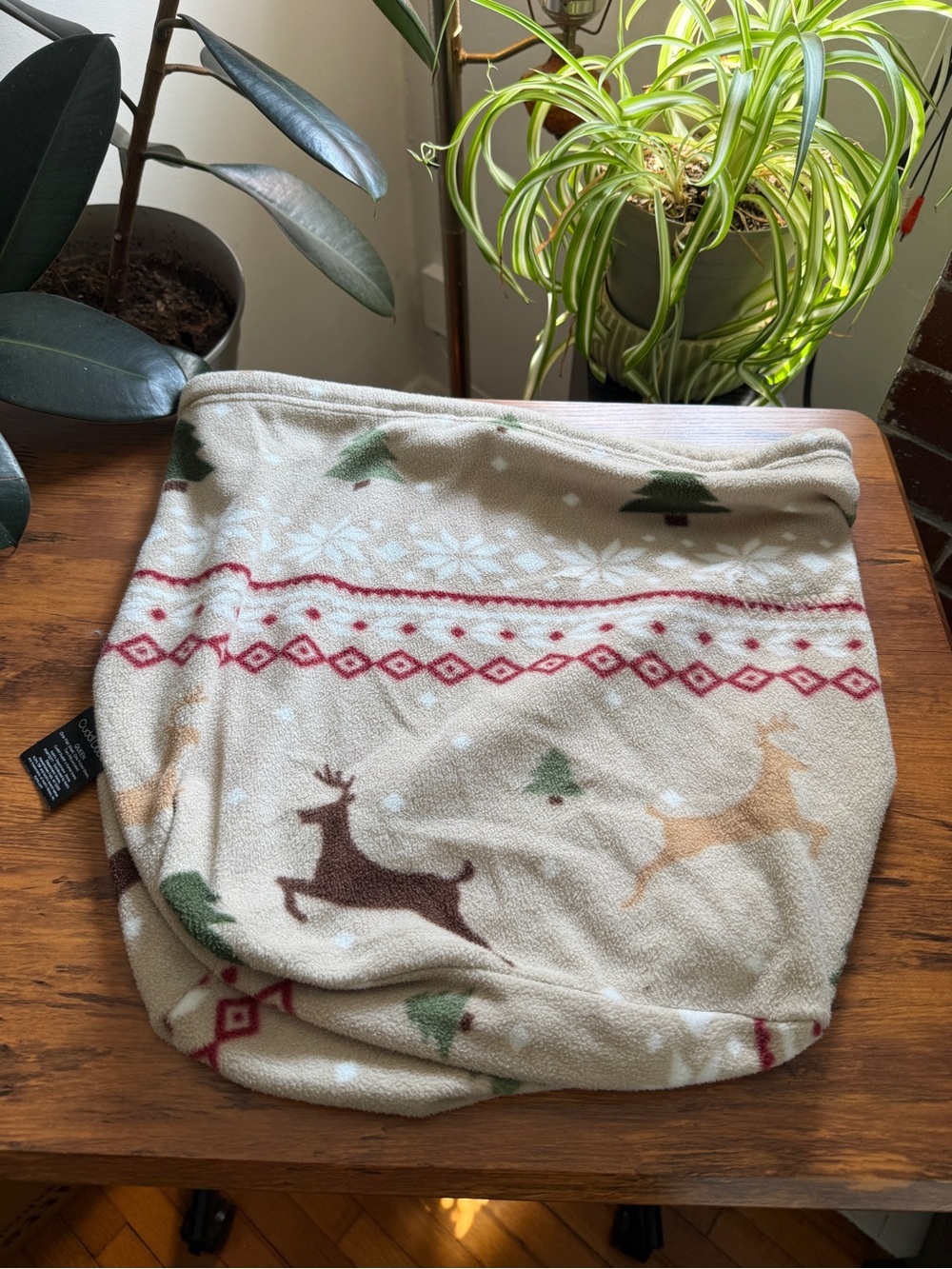Cuddl Duds Black & Cream Fleece Tag Detail Queen Kohls 16 Lodge bag